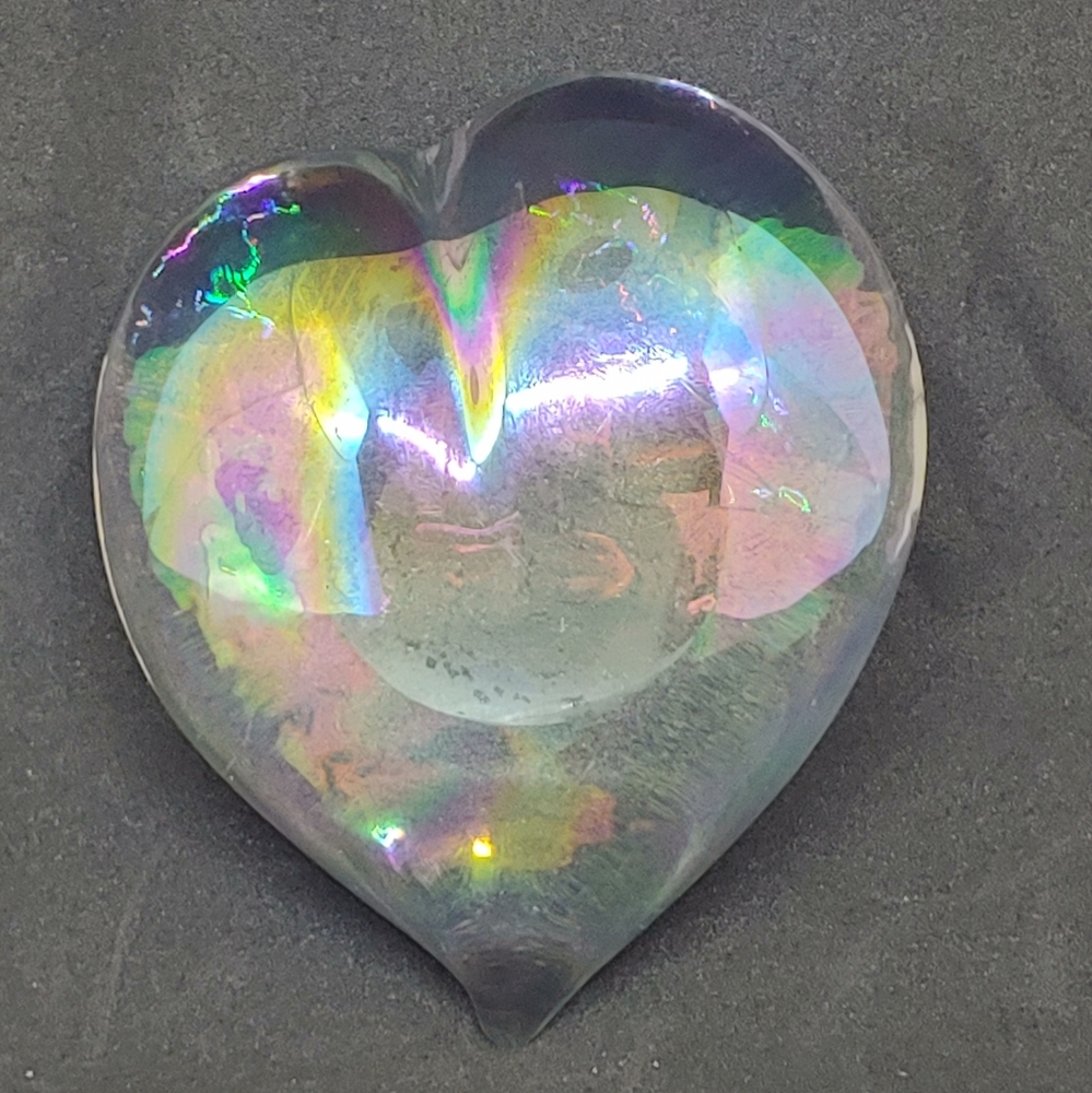 Heart Shaped Iridescent Paperweight Special Gifts by Crowning Touch